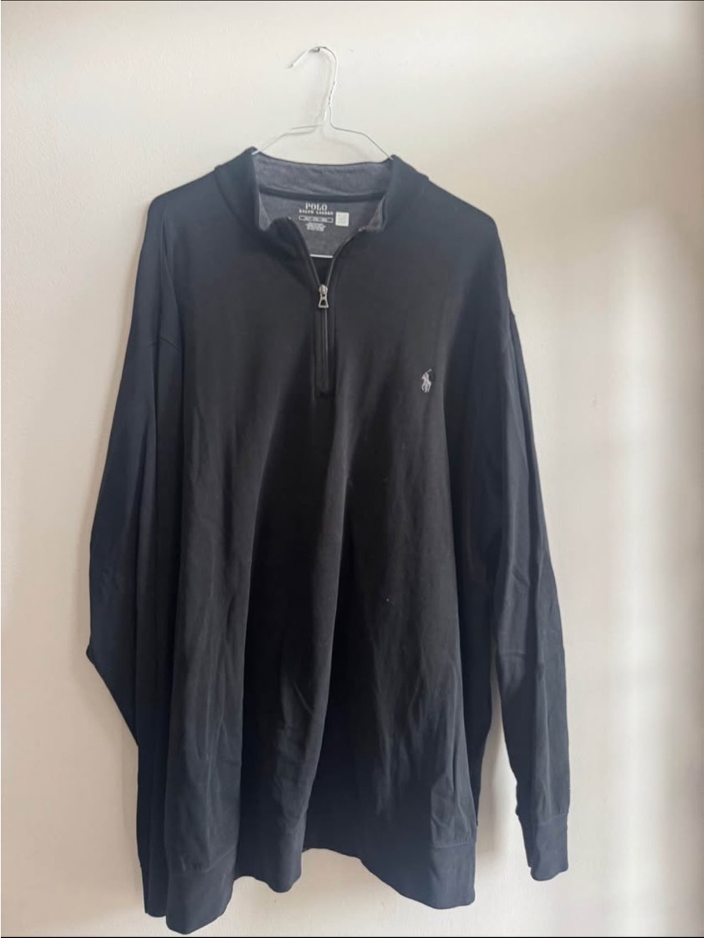 Polo by Ralph Lauren Black Half-Zip Long-Sleeve Sweater